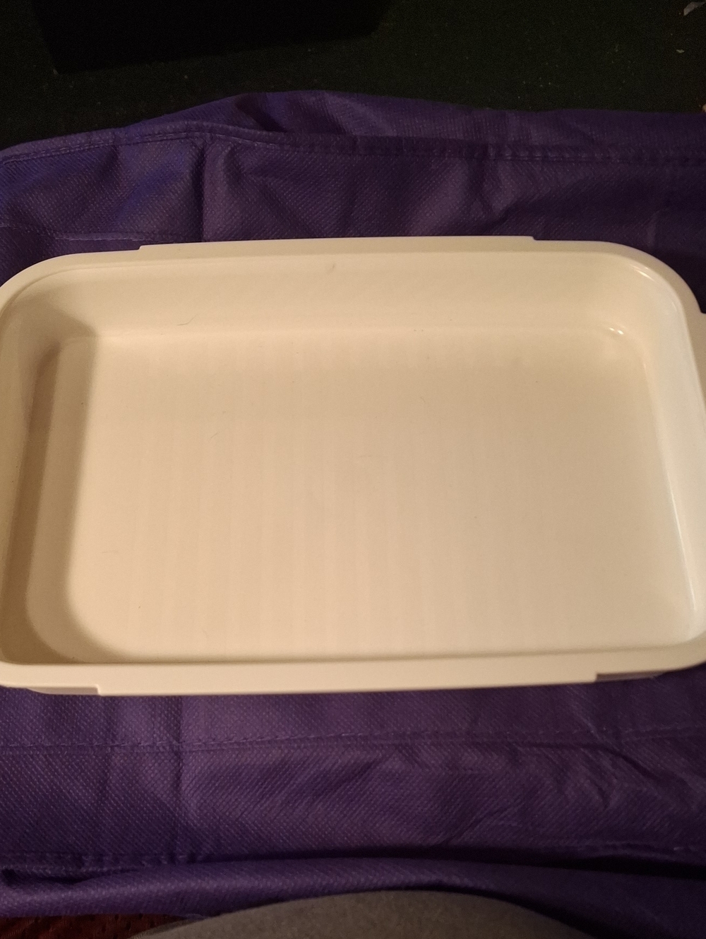 Tupperware White Rectangular Serving Tray Microwave